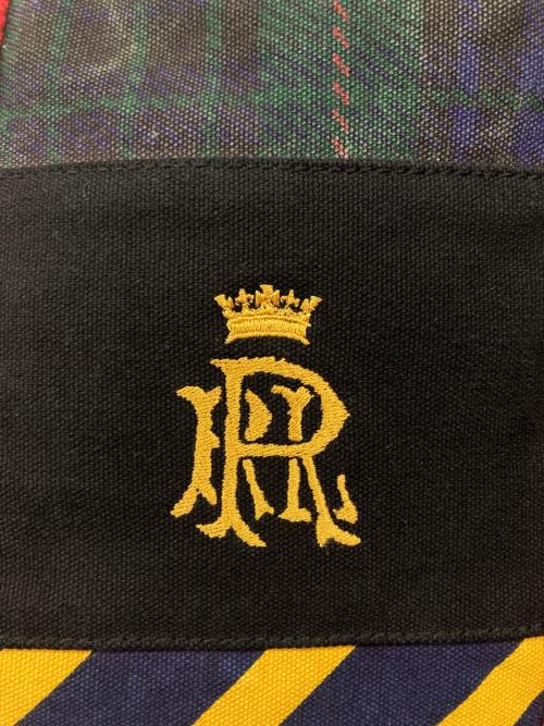 Rugby Ralph Lauren（ラグビーラルフローレン）Rugby Ralph Lauren (ラグビーラルフローレン) パッチワークビッグトートバッグ レッド×グリーン×ブラックの古着・服飾アイテム