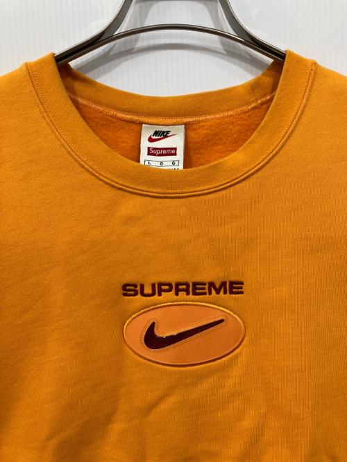SUPREME（シュプリーム）Supreme (シュプリーム) NIKE (ナイキ) ジュエルスウッシュ クルーネック スウェットシャツ イエロー サイズ:Lの古着・服飾アイテム