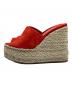 Christian Louboutin (クリスチャン・ルブタン) エスパドリーユ ウェッジミュール レッド サイズ:SIZE 37：27000円