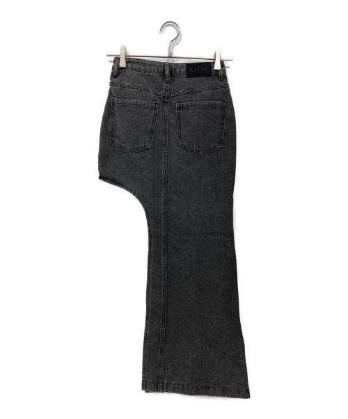 RANDY（ランディー）RANDY (ランディー) アシンメトリーカットアウトデニムスカート グレー サイズ:Sの古着・服飾アイテム