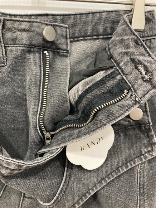 RANDY（ランディー）RANDY (ランディー) アシンメトリーカットアウトデニムスカート グレー サイズ:Sの古着・服飾アイテム