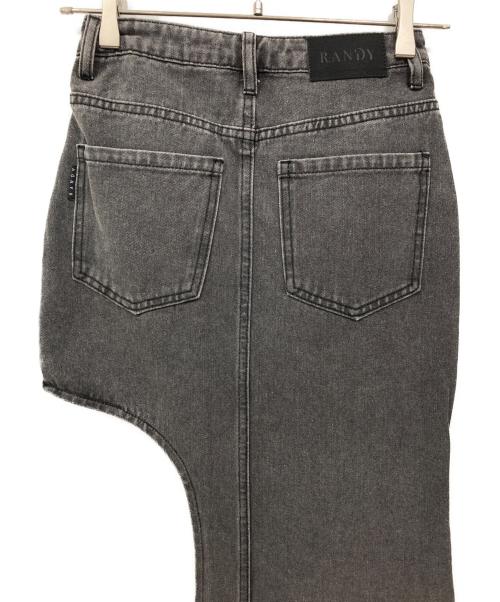 RANDY（ランディー）RANDY (ランディー) アシンメトリーカットアウトデニムスカート グレー サイズ:Sの古着・服飾アイテム