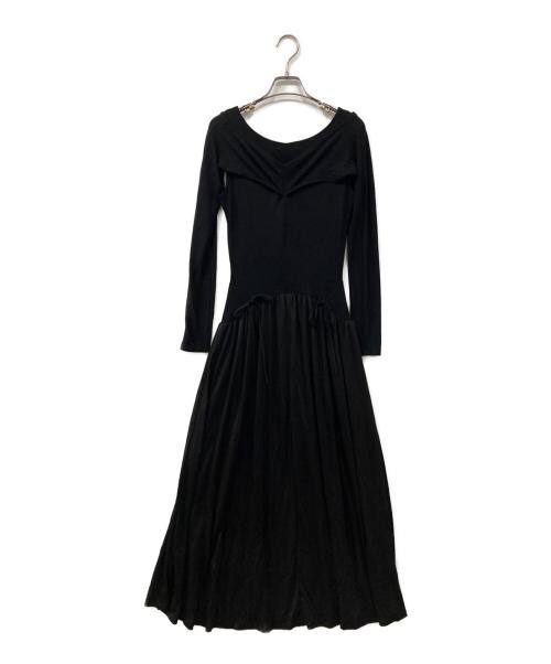 darich（ダーリッチ）Darich (ダーリッチ) エッジデザインカットロングワンピース ブラック サイズ:Freeの古着・服飾アイテム