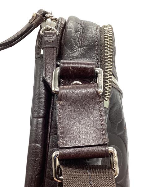 COACH（コーチ）COACH (コーチ) レザーショルダーバッグ ブラウンの古着・服飾アイテム