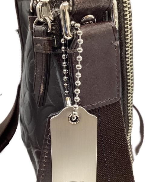 COACH（コーチ）COACH (コーチ) レザーショルダーバッグ ブラウンの古着・服飾アイテム