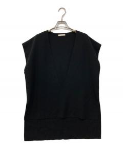中古・古着通販】LE PHIL (ル フィル) vネックニットジレ ブラック