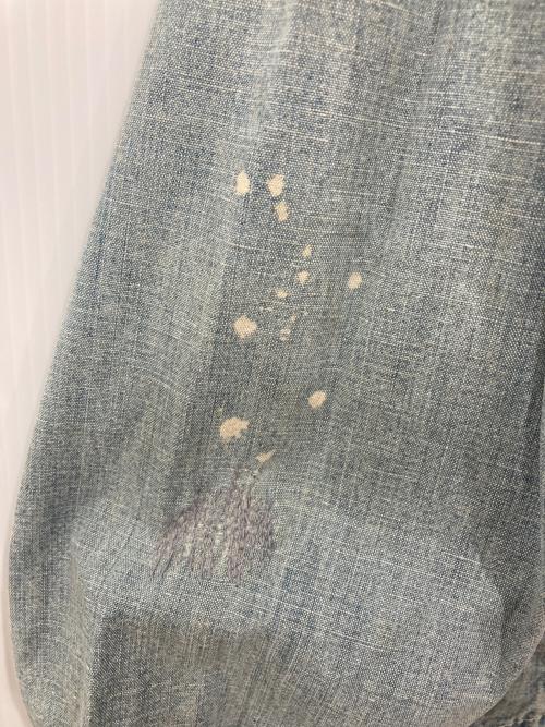 ku（クウ）ku (クウ) ビーズカバーオール インディゴ サイズ:Lの古着・服飾アイテム