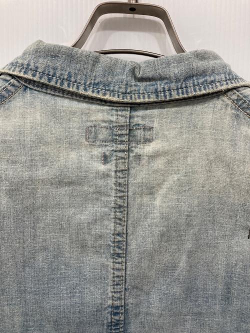 ku（クウ）ku (クウ) ビーズカバーオール インディゴ サイズ:Lの古着・服飾アイテム