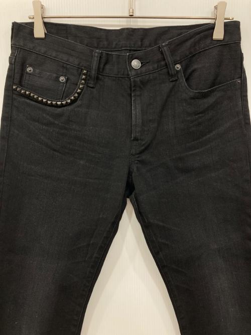 Hysteric Glamour（ヒステリックグラマー）Hysteric Glamour (ヒステリックグラマー) スタッズデニムパンツ ブラック サイズ:32の古着・服飾アイテム