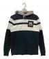 POLO RALPH LAUREN（ポロ・ラルフローレン）の古着「フーデッドラガーシャツ」｜ブラック×ホワイト