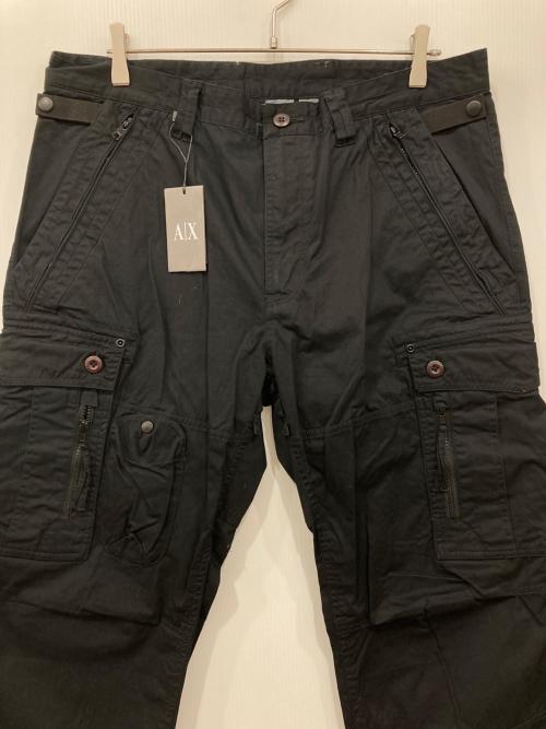 ARMANI EXCHANGE（アルマーニ エクスチェンジ）ARMANI EXCHANGE (アルマーニ エクスチェンジ) ギミックパンツ ブラック サイズ:SIZE 91cm (W36)の古着・服飾アイテム