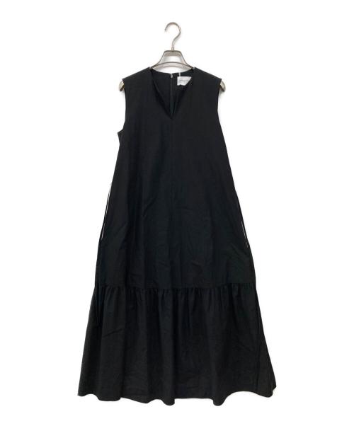 UNITED ARROWS（ユナイテッドアローズ）UNITED ARROWS (ユナイテッドアローズ) キーネック マキシワンピース ブラック サイズ:36の古着・服飾アイテム