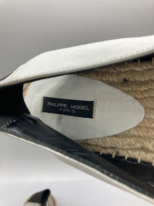 PHILIPPE MODEL（フィリップ モデル）PHILIPPE MODEL (フィリップ モデル) エスパドリーユ レザーサンダル ホワイト サイズ:36の古着・服飾アイテム