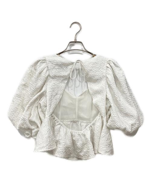ROSY LUCE（ロージールーチェ）ROSY LUCE (ロージールーチェ) パフスリーブブラウス ホワイト サイズ:Sの古着・服飾アイテム