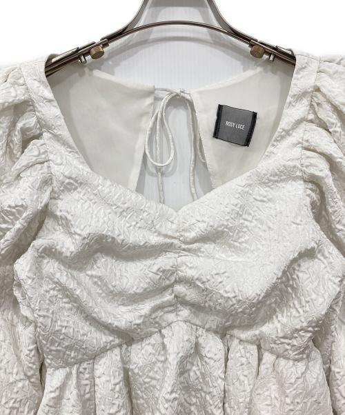 ROSY LUCE（ロージールーチェ）ROSY LUCE (ロージールーチェ) パフスリーブブラウス ホワイト サイズ:Sの古着・服飾アイテム