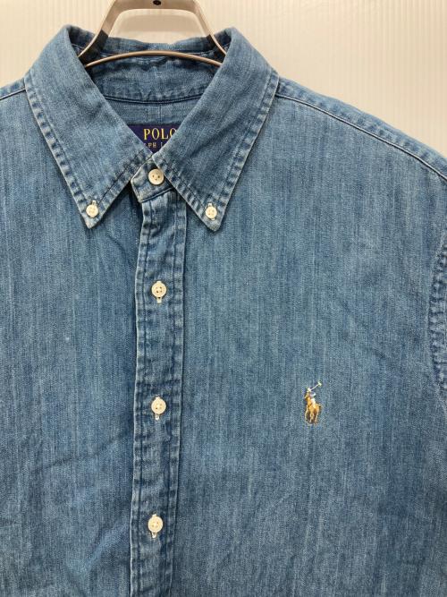 POLO RALPH LAUREN（ポロ・ラルフローレン）POLO RALPH LAUREN (ポロ・ラルフローレン) デニムシャツ インディゴ サイズ:Lの古着・服飾アイテム
