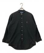 RALPH LAURENラルフローレン）の古着「スタンドカラーシャツ」｜ブラック