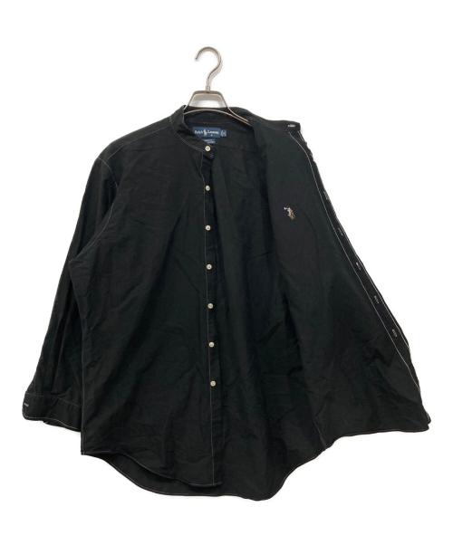 RALPH LAUREN（ラルフローレン）RALPH LAUREN (ラルフローレン) スタンドカラーシャツ ブラック サイズ:16の古着・服飾アイテム