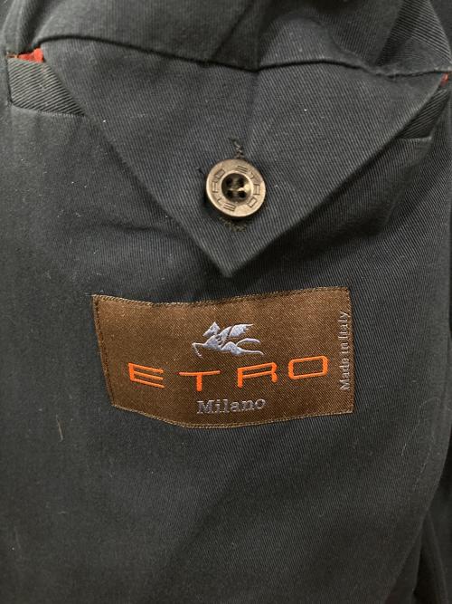 ETRO（エトロ）ETRO (エトロ) コットン3Bテーラードジャケット ネイビー サイズ:48の古着・服飾アイテム