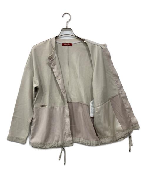 Max Mara Studio（マックスマーラ ストゥディオ）MAX MARA STUDIO (マックスマーラ ストゥディオ) ビジューカーディガン ベージュ サイズ:Mの古着・服飾アイテム