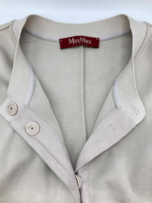 Max Mara Studio（マックスマーラ ストゥディオ）MAX MARA STUDIO (マックスマーラ ストゥディオ) ビジューカーディガン ベージュ サイズ:Mの古着・服飾アイテム