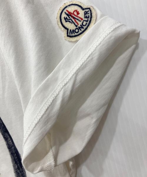 MONCLER（モンクレール）MONCLER (モンクレール) ペイントTシャツ ホワイト サイズ:Mの古着・服飾アイテム
