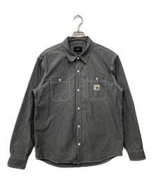 HUF（ハフ）の古着「シャンブレーシャツ」｜グレー