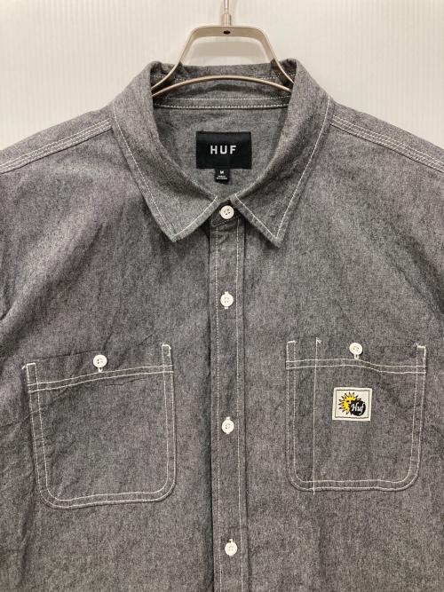 HUF（ハフ）HUF (ハフ) シャンブレーシャツ グレー サイズ:Mの古着・服飾アイテム