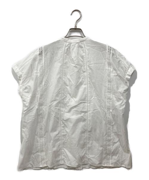 Spick and Span（スピック＆スパン）Spick and Span (スピック＆スパン) ケミカルレースフレンチブラウス ホワイト サイズ:Freeの古着・服飾アイテム