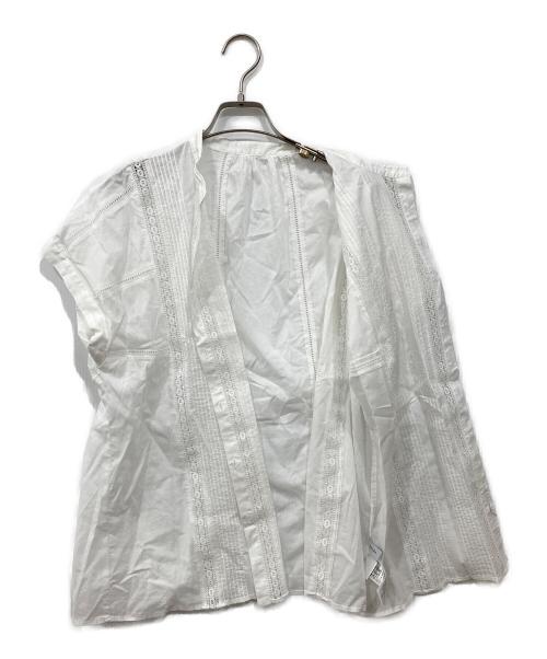 Spick and Span（スピック＆スパン）Spick and Span (スピック＆スパン) ケミカルレースフレンチブラウス ホワイト サイズ:Freeの古着・服飾アイテム
