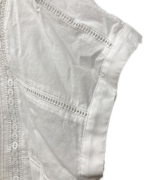 Spick and Span（スピック＆スパン）Spick and Span (スピック＆スパン) ケミカルレースフレンチブラウス ホワイト サイズ:Freeの古着・服飾アイテム