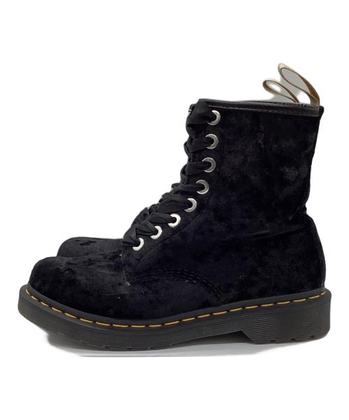 Dr.Martens（ドクターマーチン）Dr.Martens (ドクターマーチン) ベロア 8ホールブーツ ブラック サイズ:UK5の古着・服飾アイテム