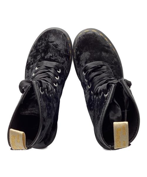 Dr.Martens（ドクターマーチン）Dr.Martens (ドクターマーチン) ベロア 8ホールブーツ ブラック サイズ:UK5の古着・服飾アイテム