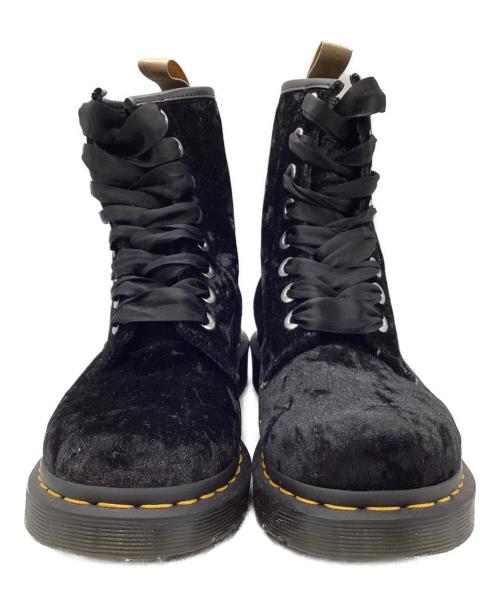 Dr.Martens（ドクターマーチン）Dr.Martens (ドクターマーチン) ベロア 8ホールブーツ ブラック サイズ:UK5の古着・服飾アイテム