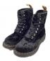 Dr.Martens（ドクターマーチン）の古着「ベロア 8ホールブーツ」｜ブラック