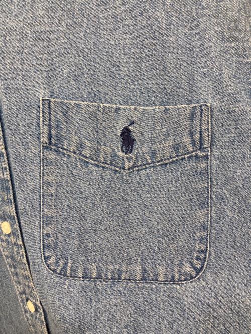 RALPH LAUREN（ラルフローレン）RALPH LAUREN (ラルフローレン) デニムボタンダウンシャツ インディゴ サイズ:Mの古着・服飾アイテム