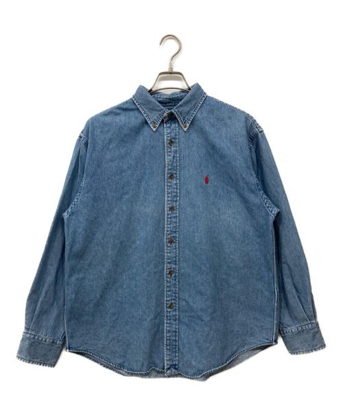 RALPH LAUREN SPORT（ラルフローレン スポーツ）RALPH LAUREN SPORT (ラルフローレン スポーツ) デニムボタンダウンシャツ インディゴ サイズ:14の古着・服飾アイテム