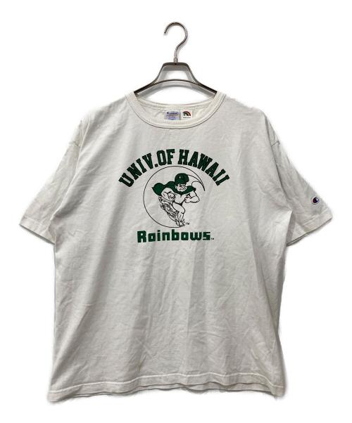 Champion（チャンピオン）Champion (チャンピオン) University of Hawaii (ハワイ大学) プリントTシャツ ホワイト サイズ:XLの古着・服飾アイテム