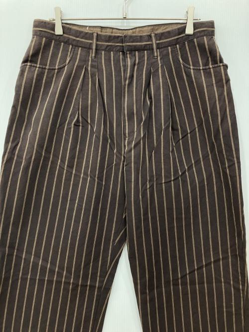 FARAH（ファーラー）FARAH (ファーラー) ストライプパンツ ブラウン サイズ:W34の古着・服飾アイテム