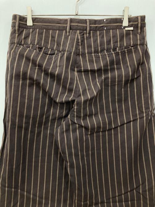 FARAH（ファーラー）FARAH (ファーラー) ストライプパンツ ブラウン サイズ:W34の古着・服飾アイテム