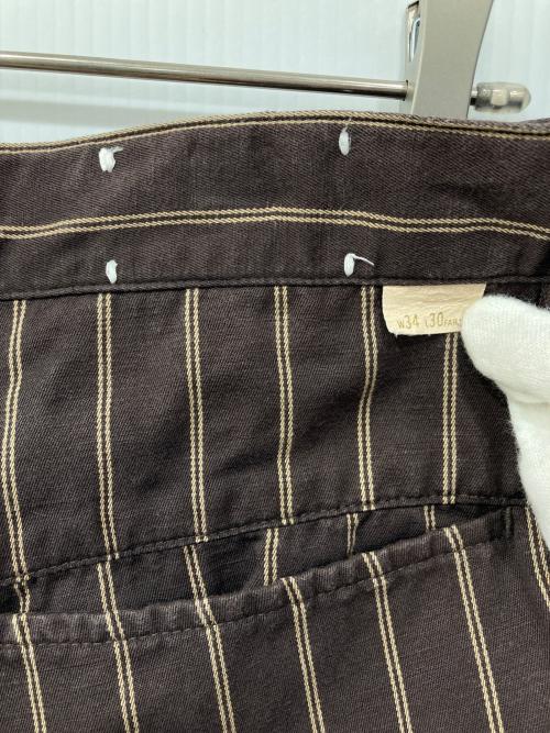 FARAH（ファーラー）FARAH (ファーラー) ストライプパンツ ブラウン サイズ:W34の古着・服飾アイテム