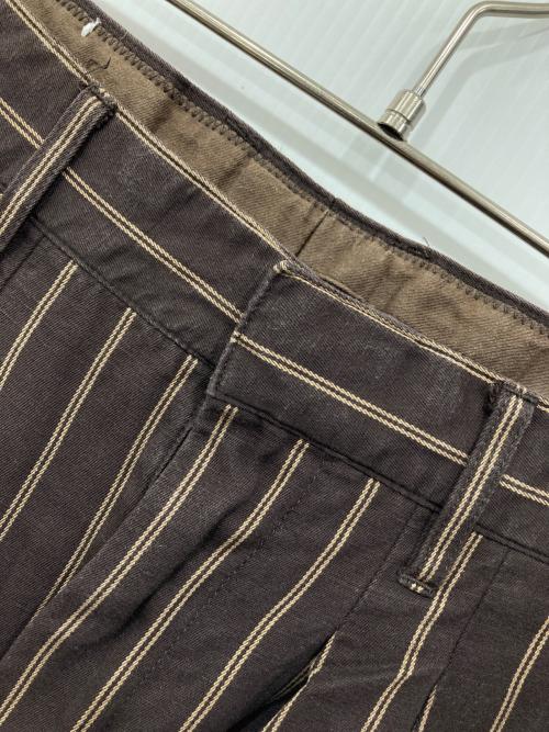 FARAH（ファーラー）FARAH (ファーラー) ストライプパンツ ブラウン サイズ:W34の古着・服飾アイテム