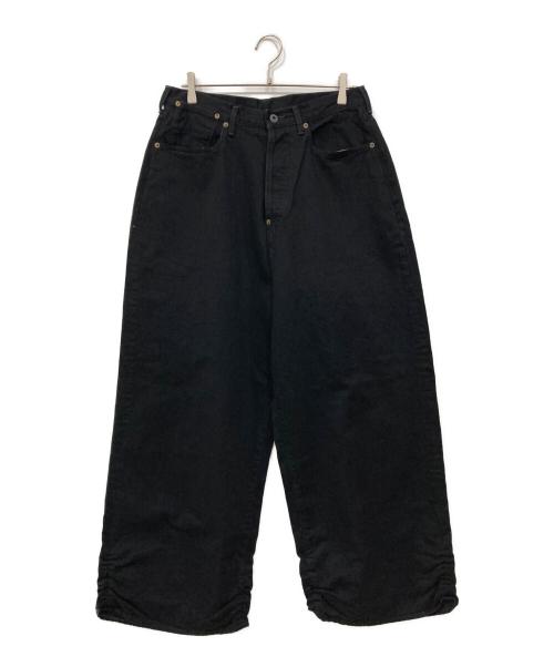refomed（リフォメッド）refomed (リフォメッド) フレッシュマンデニムワイドパンツ ブラック サイズ:3の古着・服飾アイテム