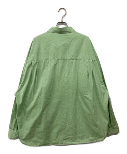 refomed（リフォメッド）refomed (リフォメッド) リストパッチワイドシャツ グリーン サイズ:2の古着・服飾アイテム