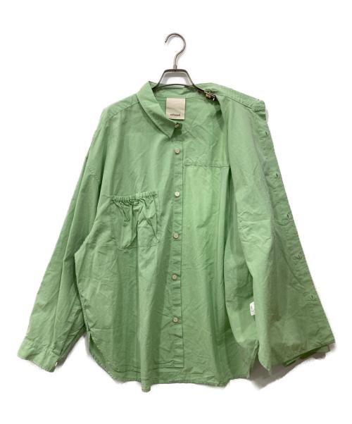 refomed（リフォメッド）refomed (リフォメッド) リストパッチワイドシャツ グリーン サイズ:2の古着・服飾アイテム