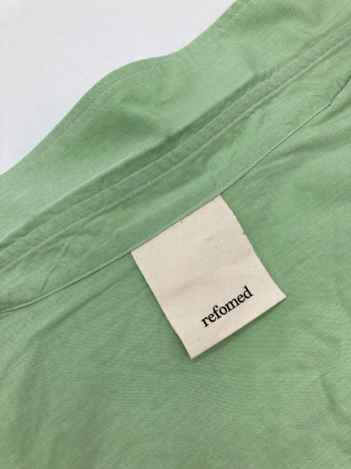 refomed（リフォメッド）refomed (リフォメッド) リストパッチワイドシャツ グリーン サイズ:2の古着・服飾アイテム