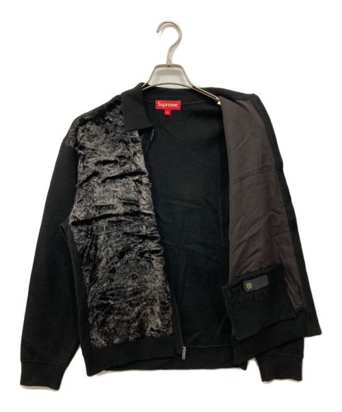 SUPREME（シュプリーム）Supreme (シュプリーム) フェイクファージップアップカーディガン ブラック サイズ:Sの古着・服飾アイテム