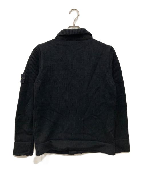 STONE ISLAND（ストーンアイランド）STONE ISLAND (ストーンアイランド) ウールニットジャケット ブラック サイズ:Sの古着・服飾アイテム