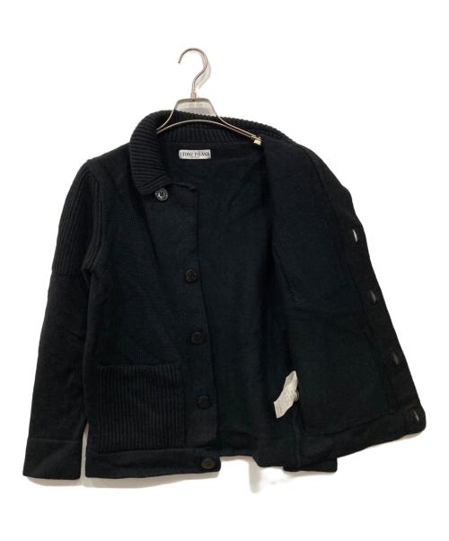 STONE ISLAND（ストーンアイランド）STONE ISLAND (ストーンアイランド) ウールニットジャケット ブラック サイズ:Sの古着・服飾アイテム