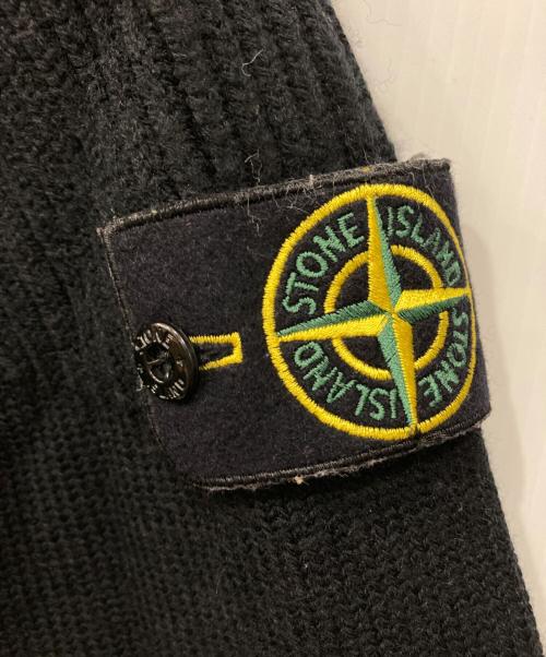 STONE ISLAND（ストーンアイランド）STONE ISLAND (ストーンアイランド) ウールニットジャケット ブラック サイズ:Sの古着・服飾アイテム